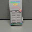 BTArtbox Press On Nails - White French Tip Press on Nails Square, Glue On Nails for Wedding Gift, Supremely Fit & Natural Stick On Nails in 15 Sizes - 30 Fake Nails Kit, Classic French