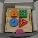 Wooden Activity Cube | Montessori Toys for 1 2 3 Year Old Toddlers | One Year Old 1st First Birthday Gift | Educational Toys for 12+ Months Baby Boys Girls | Bonus Sorting & Stacking Game (Pink)