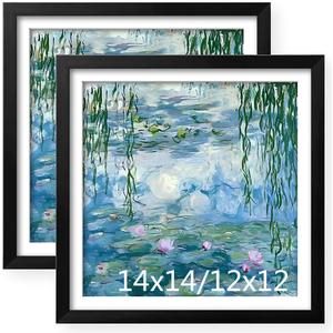 NIHO-JIUMA Diamond Art Wood Frame, 14X14 in / 35X35 cm, Black, 2-piece set
Fits diamond art & artwork | pine wood frame, clear plexiglass, 2-piece, wall mounted