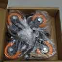 2 Inch Caster Wheels, Threaded Stem Casters Set of 4 Heavy Duty, 1/4"-20x1 (Screw Diameter 1/4", Stem Length 1"), Safety Dual Locking Industrial Castors, Wheels for Cart, Furniture