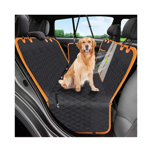 Dog Car Seat Cover, 600D Heavy Durable Dog Seat Cover for Back Seat, 100% Waterproof Scratch Proof Nonslip Dog Hammock for Car with Side Flap, Pet Seat Covers with SeatBelt for Cars Sedan SUV Trucks