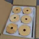 sungwoo 6PCS Glass Cups with Bamboo Lids and Straws, 16OZ Ice Coffee Cup, Drinking Cup set with Wooden Lids, Home Essential Glass Tumblers for Beer, Cocktail, Tea and Latte Clear