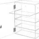Acrylic Display Case with Lock  Acrylic Storage Chest for Figures, Collectibles, Jewelry, Expensive Items & More  Secure and Organized Storage (Removable Shelves-A)