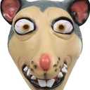 Rat Costume Mask for Adult Cute Rat Halloween Costume Funny Animal Mouse Costume Latex Mask