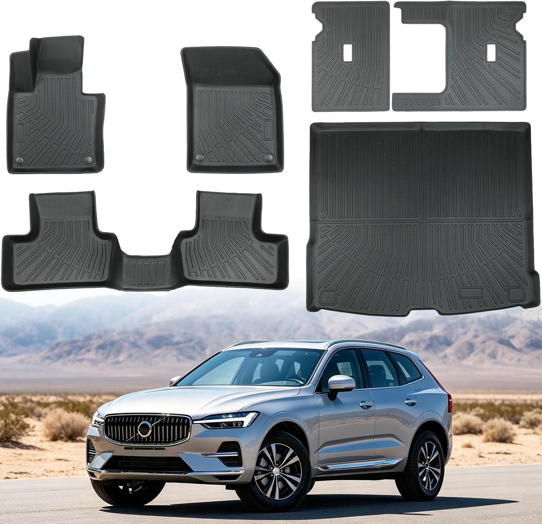 Car Floor Mats for 2018-2026 Volvo XC60 Gas 5-Seat Full Set