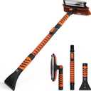 1PZ KD3-KV4 Snow Brush and Ice Scraper 3 in 1 Sturdy Snow Brush with Squeegee Windshield with Foam Grip and 360 Pivoting Brush Head Light Weight Anti-Freeze Extreme Durability for Car Truck SUV