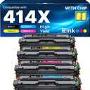 E-Z Ink 414X Toner Cartridges Compatible Replacement for HP 414X 414A W2020X Toner to Use with HP Color LaserJet Pro MFP M479fdw M479fdn M454dw M454dn M479 (4 Pack High Yield with Chip)