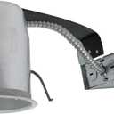 HALO H995RICAT LED Recessed Lighting Housing for Remodel Ceiling, T24, Insulation Contact, Air-Tite, Aluminum, 4 in., Silver (Each)