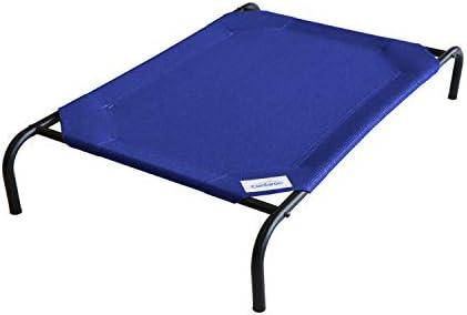 Coolaroo Original Elevated Dog Bed - Breathable Off-The-Ground Pet Bed with Cooling Fabric, Joint Relief & Moisture-Resistant Fabric, 100% Recyclable, Easy Clean, Aquatic Blue, Large