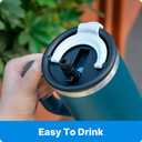 40 oz Tumbler Flip Straw Lid Replacement for Stanley Quencher, 2PCS Spill Proof Tumbler 40oz Replacement Lid for Stanley Cup(Pink 2 Pack)