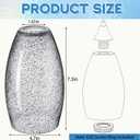 1 Set Oval Glass Lamp Shade 7.5" High x 4.7" Diameter Glass Pendant Lampshade Compatible with E26 Light Fixtures Lampshade Replacement for Kitchen Island Ceiling Pendant(Black Seeds)