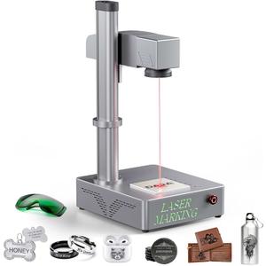 Mr.Carve S4-30W Fiber Laser Marking Machine for Metals&Jewelry&Plastics,Fiber laser engraver with Lightburn compatibility
