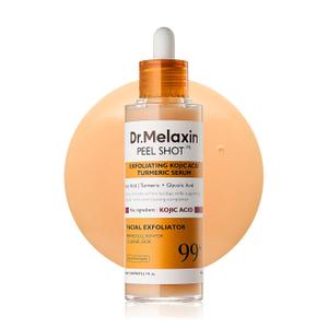 Dr. Melaxin Peel Shot Kojic Acid Turmeric Serum Exfoliating Dark Spot Corrector with AHA/BHA & Niacinamide, Brightening & Even Tone Facial Serum (80ml / 2.70 fl oz)