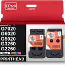 BH-20 CH-20 Print Head Replacement for G7020 G6020 G5020 G3260 G2260 G2270 MegaTank Printer Remanufactured PrinterHead refillable Ink cartridges Combo Set 1 Black and 1Color