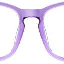 TIJN Blue Light Blocking Glasses for Women Men Clear Frame Square Nerd Eyeglasses Anti Blue Ray Computer Screen Glasses (Purple)
