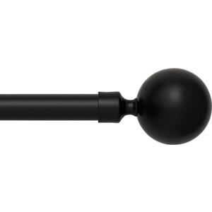 Curtain Rods for Windows 30 to 55 inches,Adjustable Window Curtain Rod,Easy Install,Black