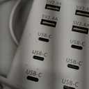 USB Charger, 12-Port Charging Station (4 USB-A Ports and 8 USB-C Ports) Compatible with Multiple Devices for iPhone 15/14/13/12Pro, Tablet PC, Smartphone