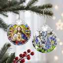 Lavender Monarch Butterfly Stained Glass Ornament  Christmas Ornament, Christmas Tree Ornament, & Perfect Holiday Decor | Butterfly Lover Gift, Gifts for Women and Friend