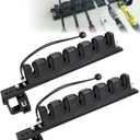 Aluminum Fishing Rod Holder for Truck, Heavy Duty Truck Bed Fishing Pole Holders, Stable Fishing Rod Storage Rack Holds 6 Rods with C-Clamp Mount and Vertical or Horizontal Placement for Space-Saving