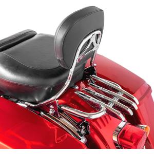 Mofun Backrest Passenger Sissy Bar with Luggage Rack Detachable Compatible with Harley Touring Road King Street Road Electra Glide 2009-2025 Chrome