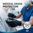 Schneider Nitrile Exam Gloves, 4 Mil Black Gloves Disposable Latex Free Powder Free, Food Safe for Cooking, Food Prep, Clean (Black, XL)