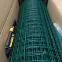 Tongmo 24" x 100' Green Chicken Wire Fencing, 19 Gauge Green Wire Fence, 1"x1" Mesh Size Metal Welded Wire Garden Fence Roll, Poultry Netting for Rabbit/Duck/Chicken