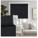 Persilux 100% Blackout Roller Shades, No Tools No Drill Cordless Blinds for Windows, Thermal Insulated UV Protection Privacy Window Shades for Bedroom Home Office Living Room (Black, 29.5" W x 72" H)