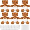 Seenelling 6 Sets Bear Blindfolded Diaper Changing Coed Baby Shower Games Kit Baby Dolls Bears Diapers for Bridal Shower Gender Reveal Games Prizes Gifts for Adults Boys Girls (Tan)