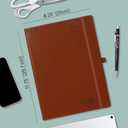 POPRUN Monthly Planner 2026-2027, 8.25" x 11.75" Large Calendar Planner, 16 Months (Apr 2026 - Jul 2027) Monthly Calendar & Appointment Book with Stair Tabs, Inner-pocket, Pen Holder, PU Leather - Dark Green