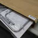 Sintuff 4 Pcs TV Tray Table Folding Table with Cup Holder Portable Snack Tables Heavy Duty Dinner Tray Foldable Side for Living Room for Couch & Sofa (White)