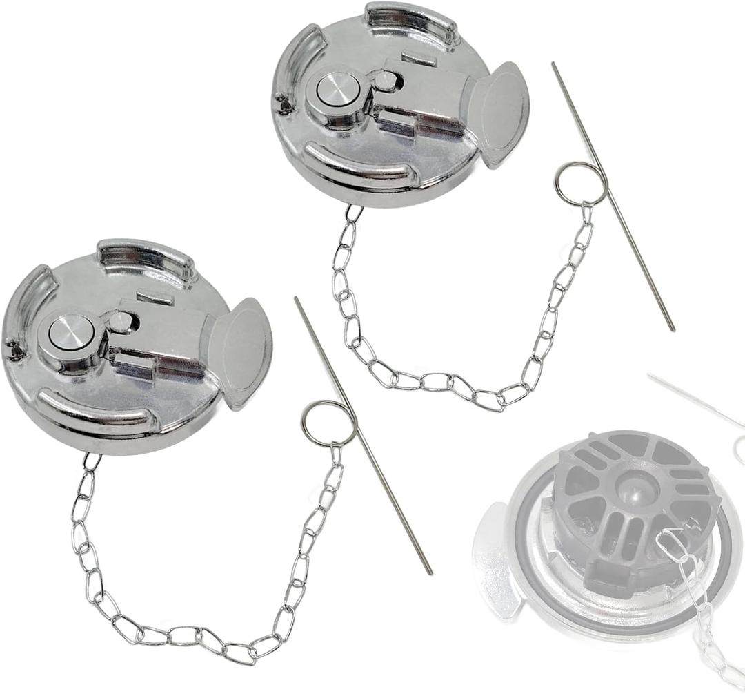 2Pcs 11-04859-100 4" Diesel Fuel Cap, Aluminum Diesel Fuel Tank Cap Fit For 19722017 Peterbilt 330, 379, 389, 579, 587 Trucks,Non-Locking Fuel Cap OEM11-04859-200, 572.1015, 600212