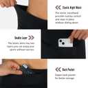 beroy Skorts Skirts for Women,20" Knee Length Skirted for Women,Athletic Skirt with Shorts (Black)