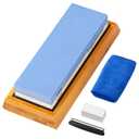 Angerstone Premium Knife Sharpening Stone–Whetstone 1000/6000 Grit, Whetstone Knife Sharpener with NonSlip Base, Best Wet Stone Sharpening Kit, Angle Guide