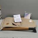 ANGELBLISS Baby Bouncer, Portable Bouncer Seat for Babies, Infants Bouncy Seat with Fabric, Natural Vibrations (Apricot)