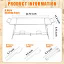 32 Pack Wire Buffet Rack Stand Folding Chafing Stand Chrome Frame Serving Trays Food Warmer with Plastic Tongs Forks and Spoons for Christmas Thanksgiving Home Party Catering Supplies(Silver), approx. 22.76 x 12.2 x 8.15 inches