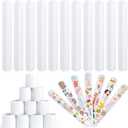 36Pcs Slap Bracelets Bulk - White DIY Blank Snap Bands for Kids Birthday Party Favors, School Crafts, Halloween Christmas Goody Bag Fillers, Creative Blank Wristbands for Events