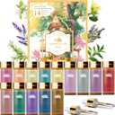 Fragrance Essential Oils Set - 14pcs, Aromatherapy Oils for Skin, Diffusers, Home Care, Humidifier Laundry, Candle Making - Tea Tree, Sandalwood, Lavender, Vanilla, Eucalyptus and More (5mL)