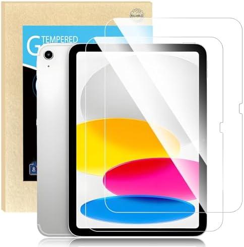 SENCADI 2 Packs Tempered Glass Screen Protector for iPad 10th Generation 2022 iPad 11th Generation 2025, 9H Hardness, HD Clear, Anti-Fingerprint, Bubble-Free Installation, Compatible with Apple Pencil Face ID Touch ID