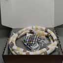 Blissful Diary Baby Play Gym Mat, Tummy Time Activity Mat with 6 Detachable Toys for Stage-Based Sensory & Motor Skill Development, Easy to Install & Clean, Baby Essentials Gift, Sandy Beige