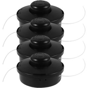 Grass Head for Wild Badger Weed Eater: 4PCS Plastic Trimmer Cutter Head- Universal Trimmer Head Replacement Grass Cutter Trimmer Head Trimming Head Garden Edging Black