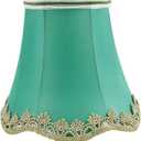 Green Fabric Lamp Shade Burlap Clip On Chandelier Lamp Shades Linen Lampshade for Table Chandelier Wall Lamp Living Room Bedroom (Green)