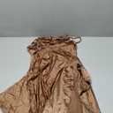 Memoriesea Women's Sexy One Shoulder Satin High Split Cocktail Wedding Party Maxi Dress Brown, S