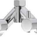 Tecmolog G1/2 Shower Diverter Shut Off Valve Brass Shower Head Splitter 2 Way for Bathroom, Chrome, DSF014A