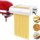 Antree Pasta Maker Attachment 3 in 1 Set for KitchenAid Stand Mixers Included Pasta Sheet Roller, Spaghetti Cutter, Fettuccine Cutter Maker Accessories and Cleaning Brush
Antree Stand Mixer Attatchment, 3 in 1 Pasta Roller & Cutter Attatchment