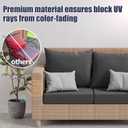 8Pcs Stretch Patio Cushion Covers, Outdoor Couch & Sofa Replacement Slipcovers for Patio Furniture Cushion Covers, Washable Reusable Furniture Protector