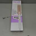 Conair Double Ceramic 1 -Inch Curling Iron, 1 -Inch Barrel Creates Soft Waves & Curls, Hair Curler for Use on Medium & Long Hair, White/Rose Gold