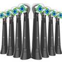 Replacement Heads Compatible with Oral B iO Electric Toothbrush, Replacement Toothbrush Heads Fit for Oral-B iO 2/3/4/5/6/7/8/9/10 Series Toothbrush, 8 Packs (Black)