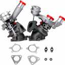 AA5Z6K682CA A0007A0055 Left & Right Turbocharger Kit For 2010-2019 Ford Explorer Flex Taurus, Lincoln MKT MKS, 3.5L, GT1549SL