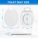 Round Toilet Seat 16.5" - Soft Close, Durable PP Toilet Seat, Easy Installation & Removal, Fits Most Toilet Bowls