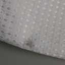 White Extra Long No Hook Waffle Weave Shower Curtain with snap-in Liner Replacement, 230GSM Waterproof Fabric Hotel Shower Curtain Set for Bathroom, Through Mesh Top Window,71Wx98H